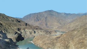 The Indus at the site of the proposed Diamer-Basha dam [image by: Water and Power Development Authority, Pakistan]