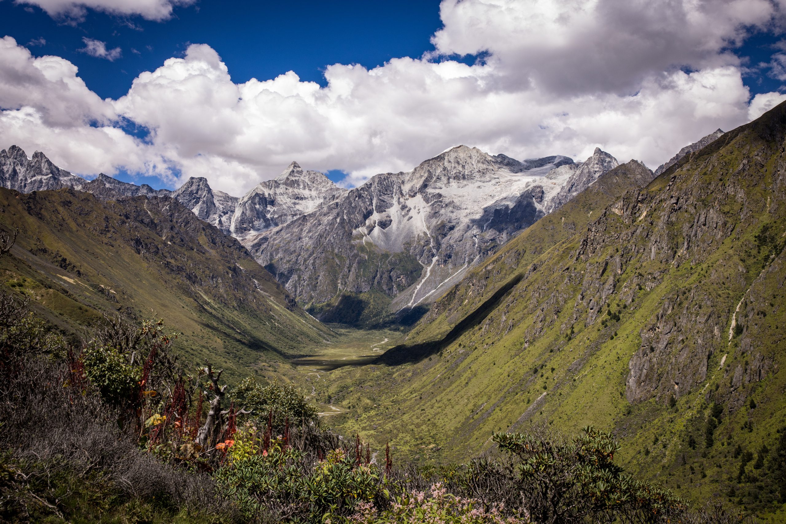 <p>The Hindu Kush Himalayan region is home to a significant number of mountains and glaciers, like this one in Laya, Bhutan. In recent weeks, major organisations have been warning about the threat of glacier loss, which will stand to impact the lives and livelihoods of people far beyond these peaks (Image: Jitendra Raj Bajracharya/ICIMOD)</p>